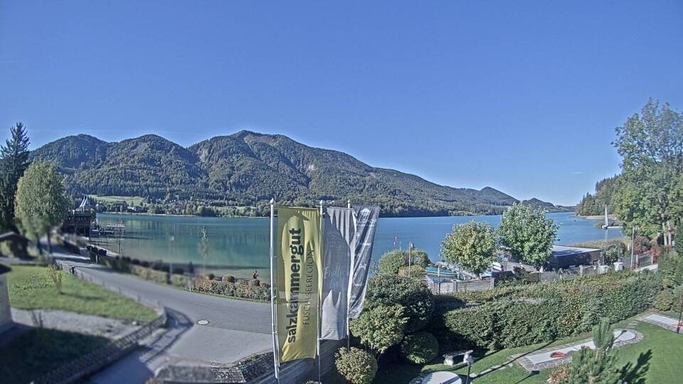 Archiv Foto Webcam Blick auf den Fuschlsee von Ebners Waldhof