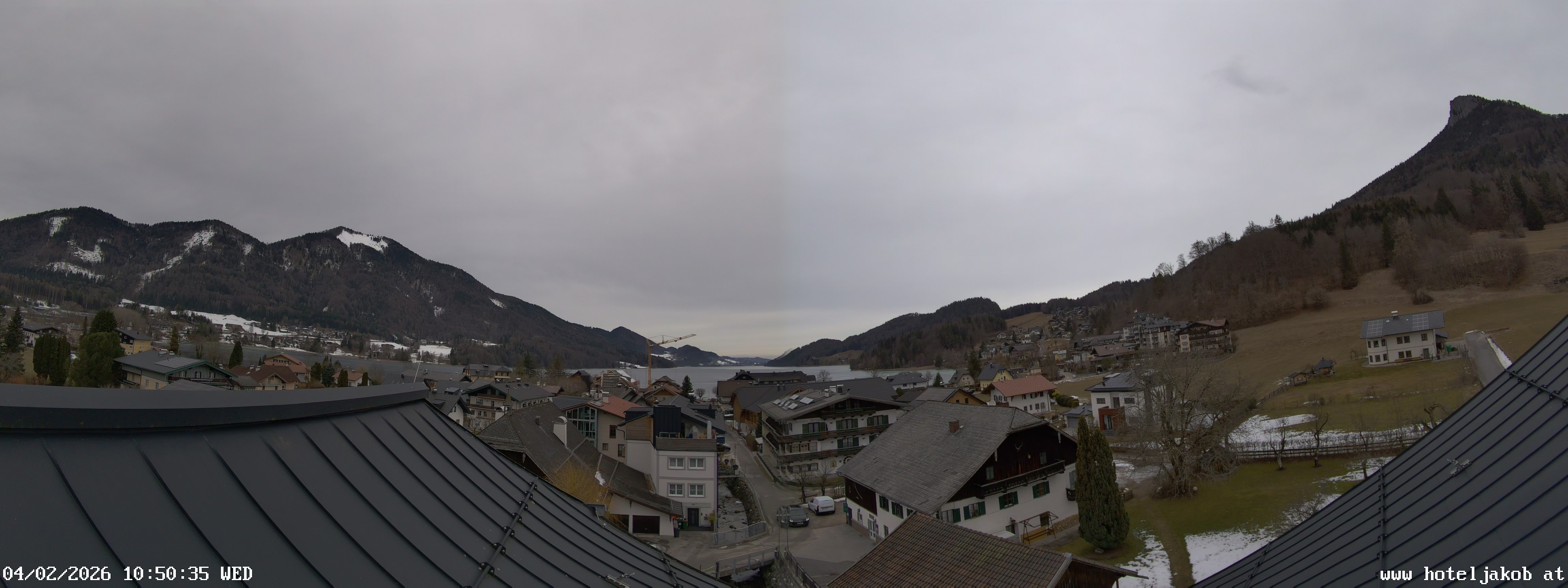 Archived image Webcam View Fuschlsee from Hotel Jakob