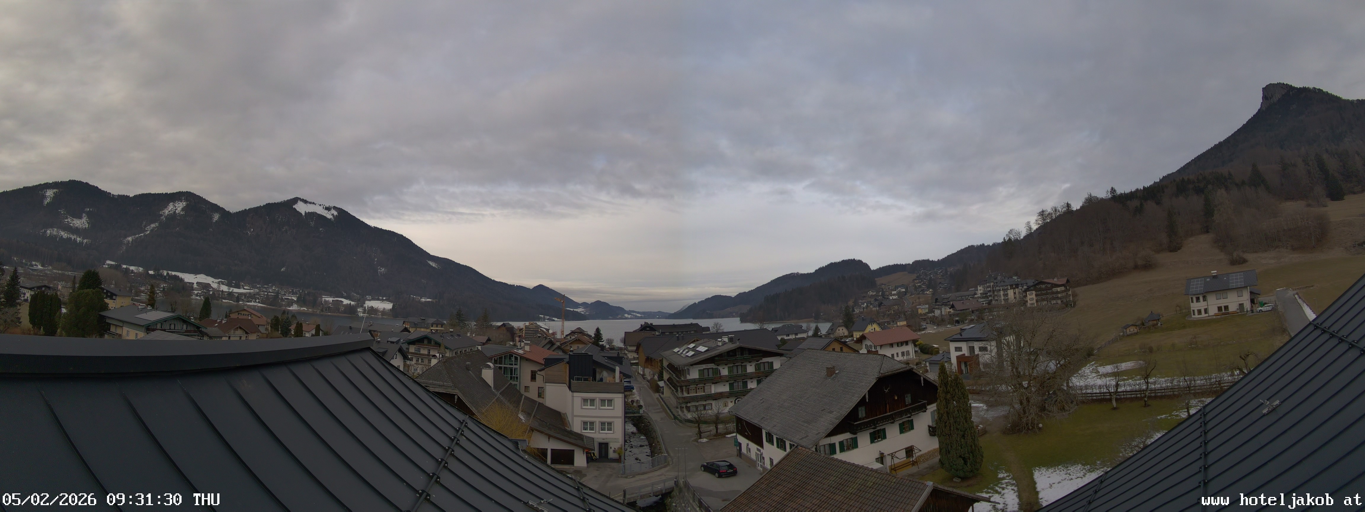 Archived image Webcam View Fuschlsee from Hotel Jakob