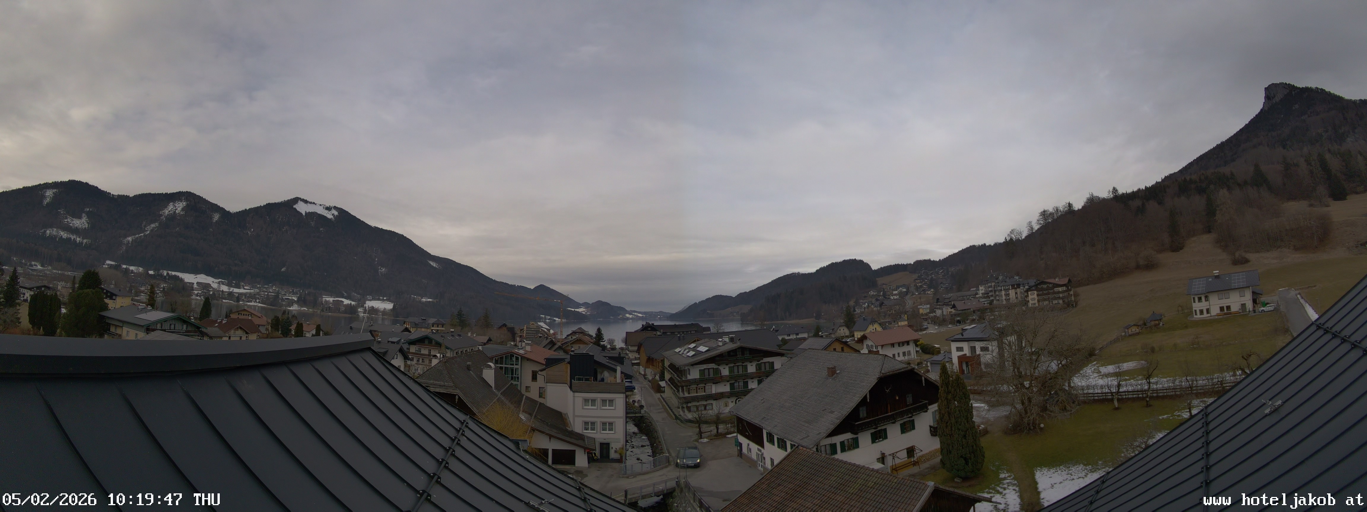 Archived image Webcam View Fuschlsee from Hotel Jakob