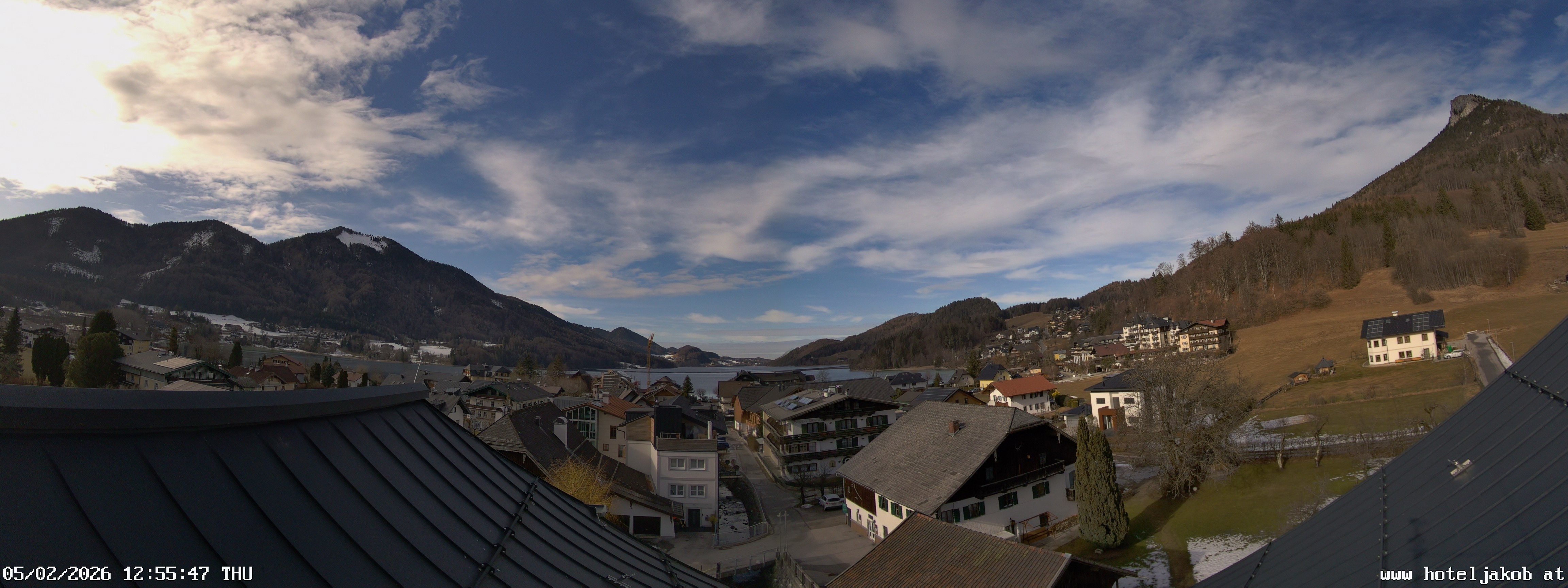 Archived image Webcam View Fuschlsee from Hotel Jakob
