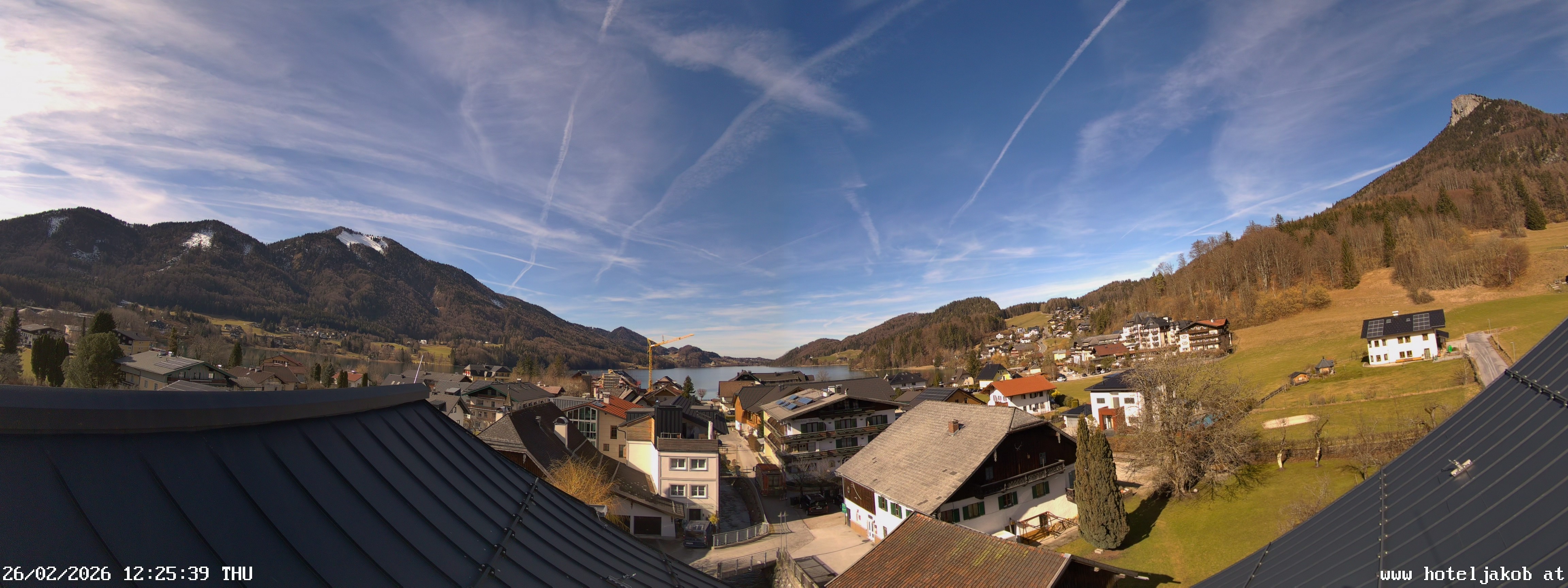 Archived image Webcam View Fuschlsee from Hotel Jakob
