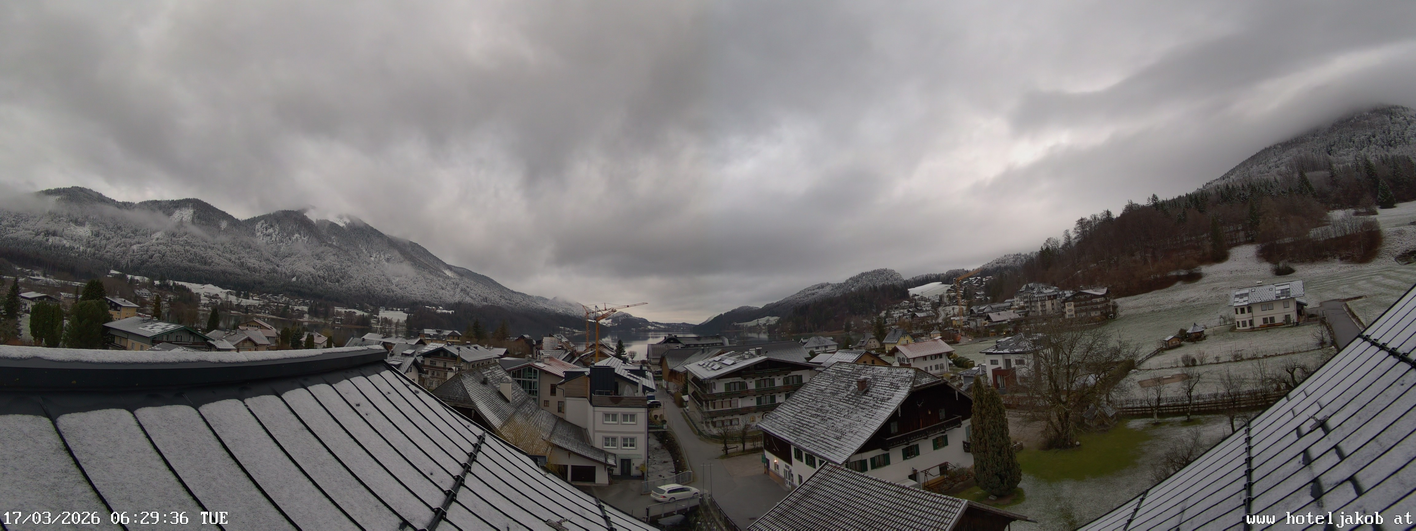 Archived image Webcam View Fuschlsee from Hotel Jakob