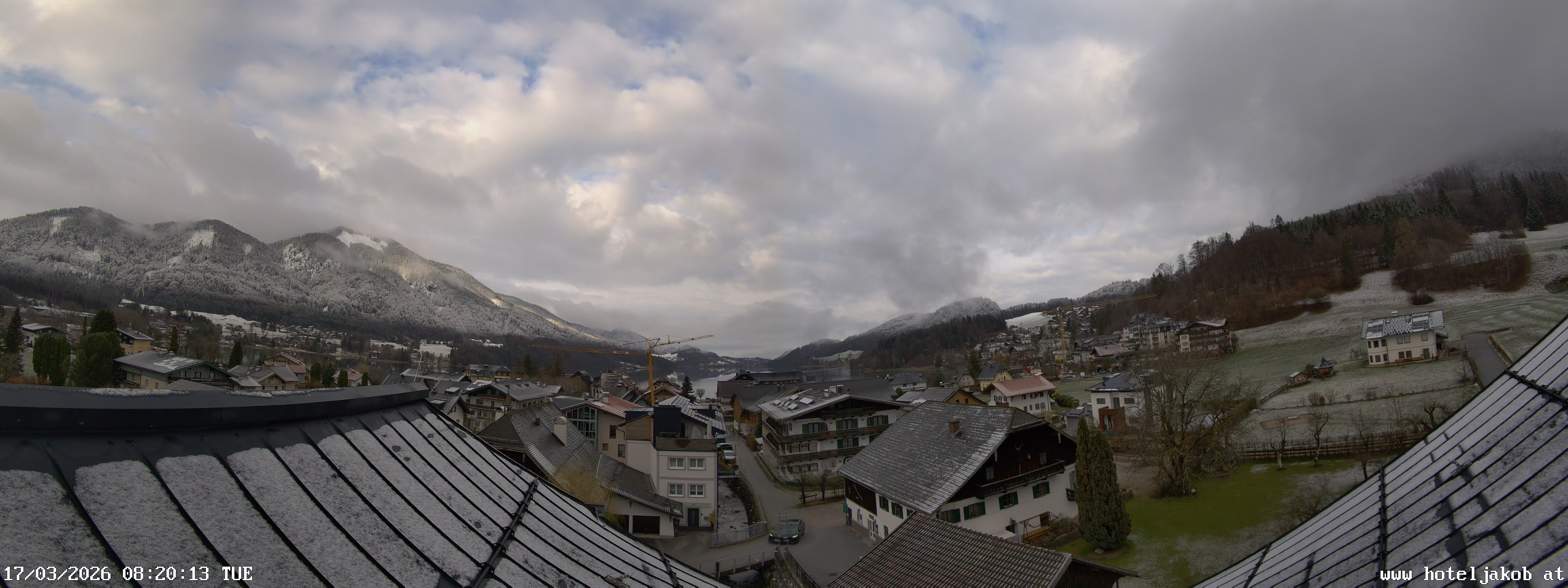 Archived image Webcam View Fuschlsee from Hotel Jakob