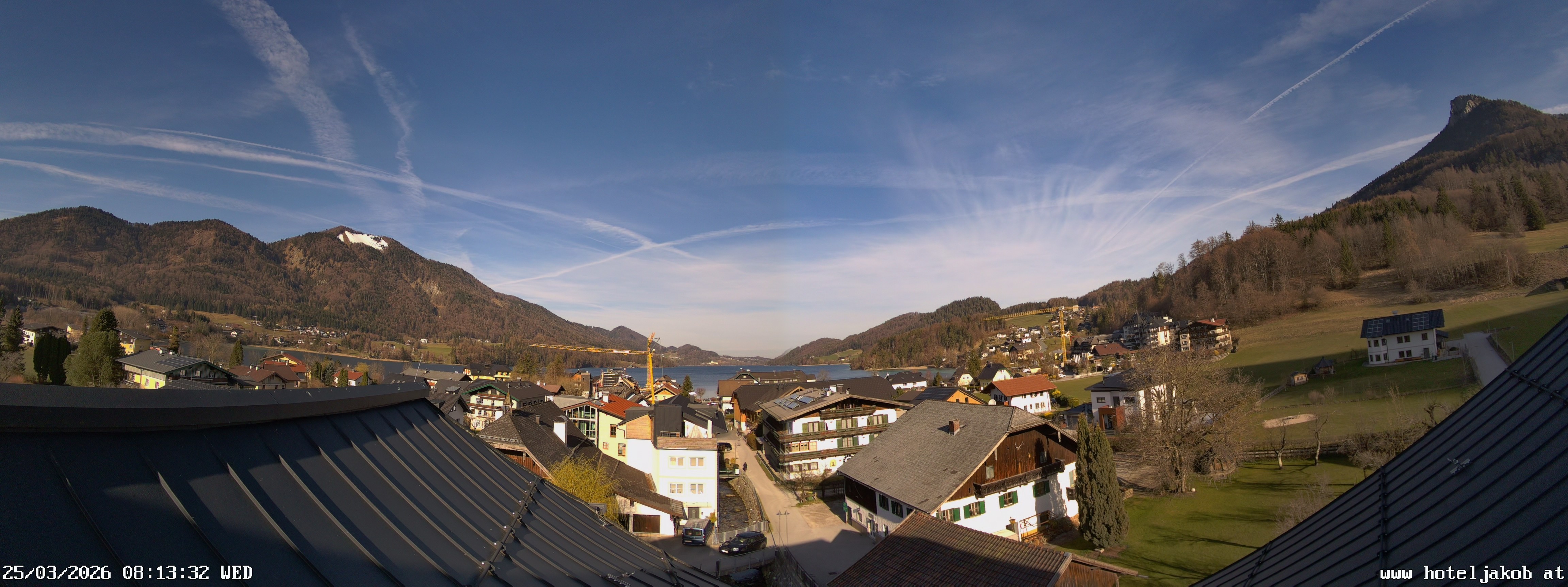 Archived image Webcam View Fuschlsee from Hotel Jakob