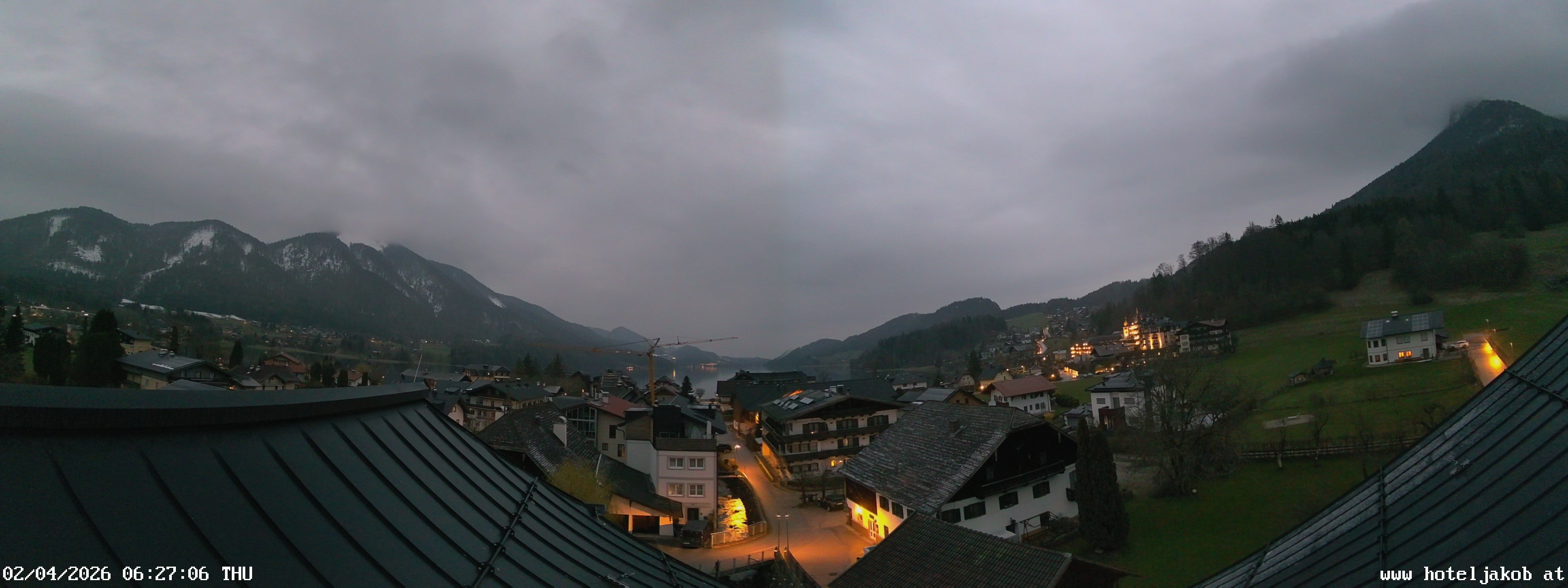 Archived image Webcam View Fuschlsee from Hotel Jakob