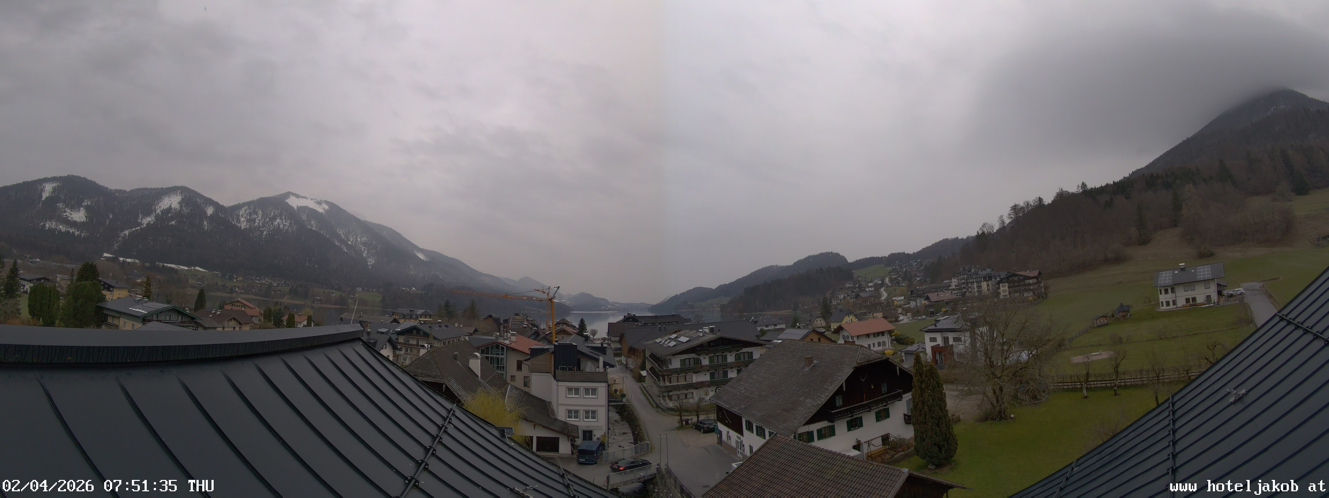 Archived image Webcam View Fuschlsee from Hotel Jakob