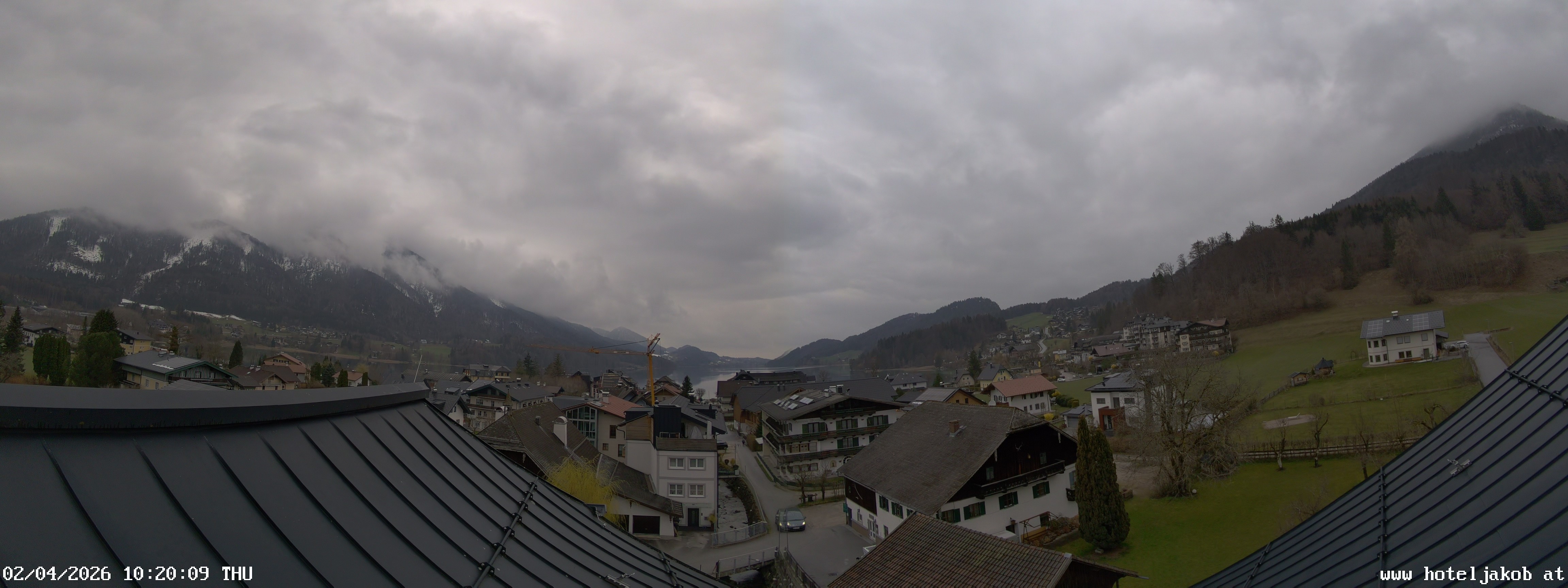 Archived image Webcam View Fuschlsee from Hotel Jakob