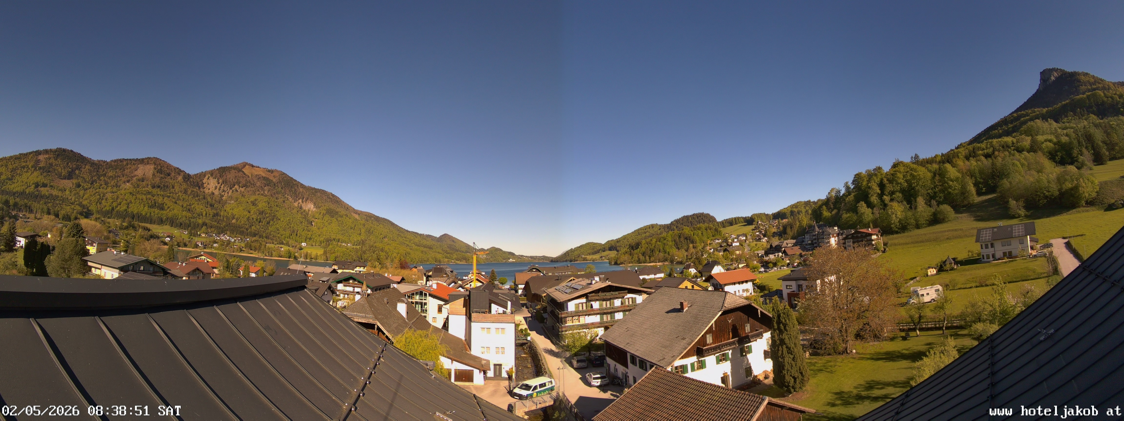 Archived image Webcam View Fuschlsee from Hotel Jakob