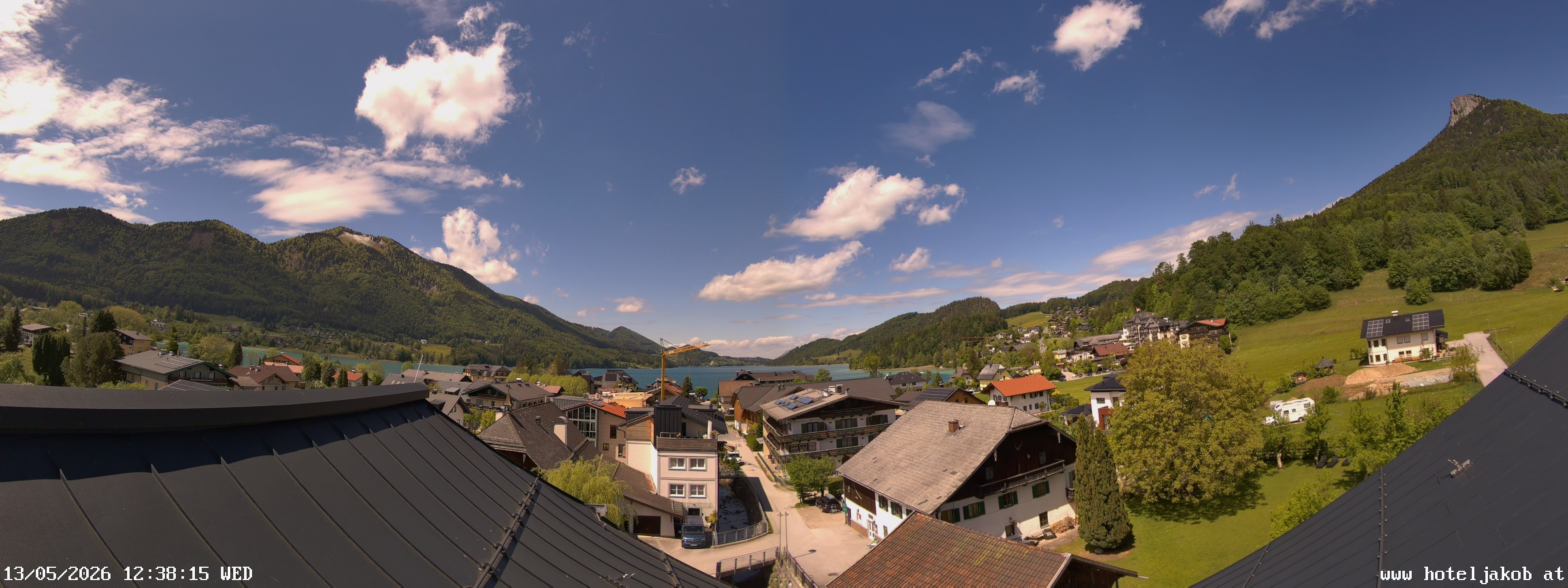 Archived image Webcam View Fuschlsee from Hotel Jakob