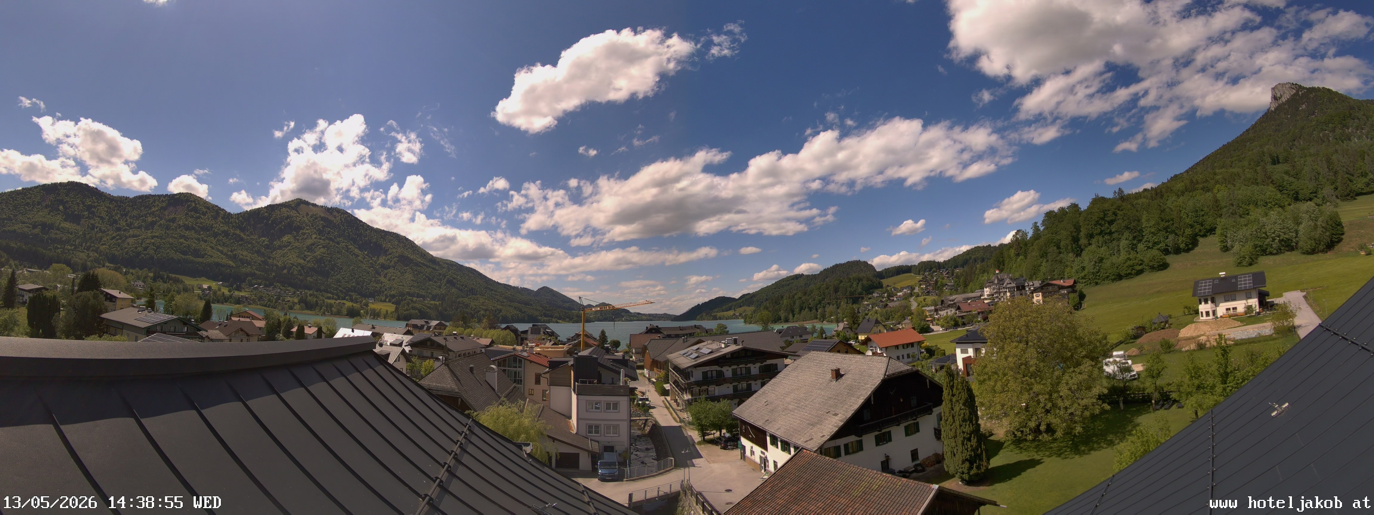 Archived image Webcam View Fuschlsee from Hotel Jakob