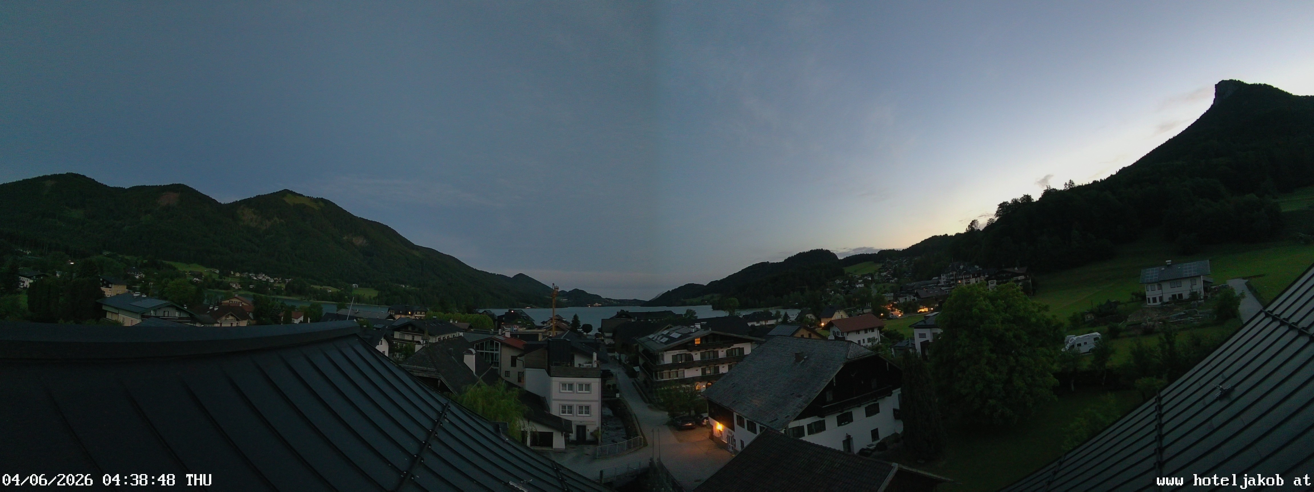 Archived image Webcam View Fuschlsee from Hotel Jakob