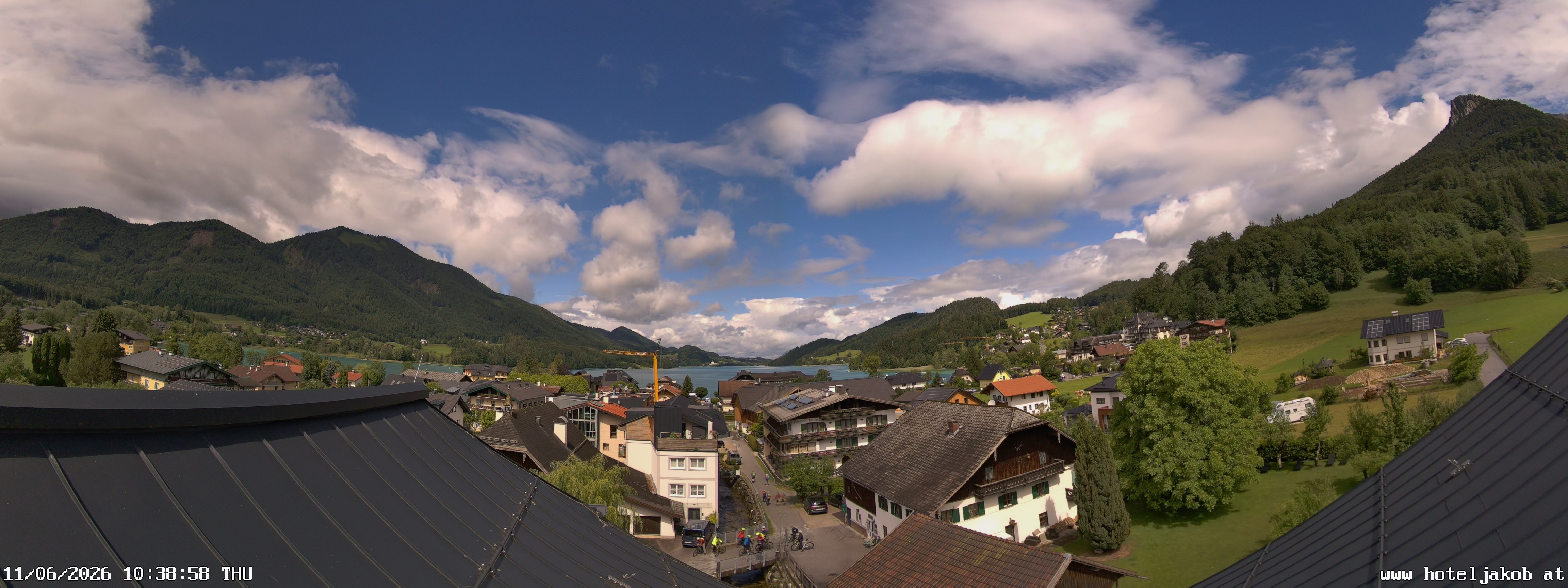 Archived image Webcam View Fuschlsee from Hotel Jakob