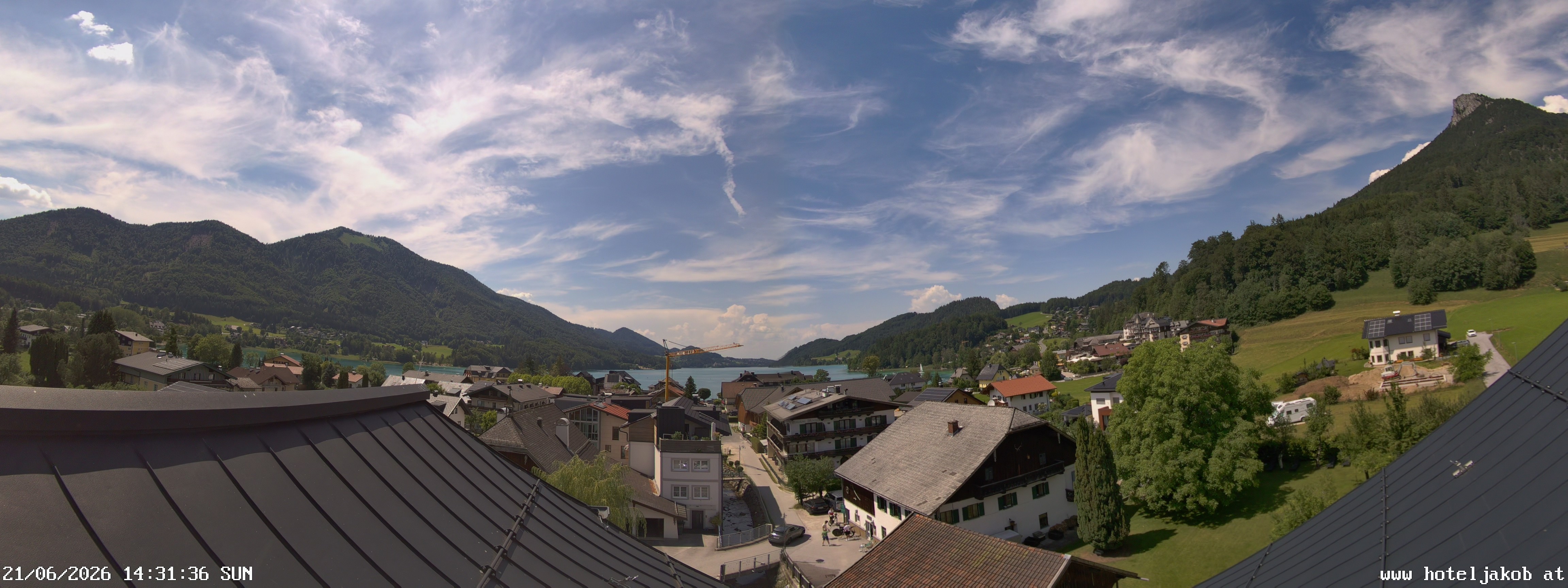 Archiv Foto Webcam Fuschlsee: Hotel Jakob