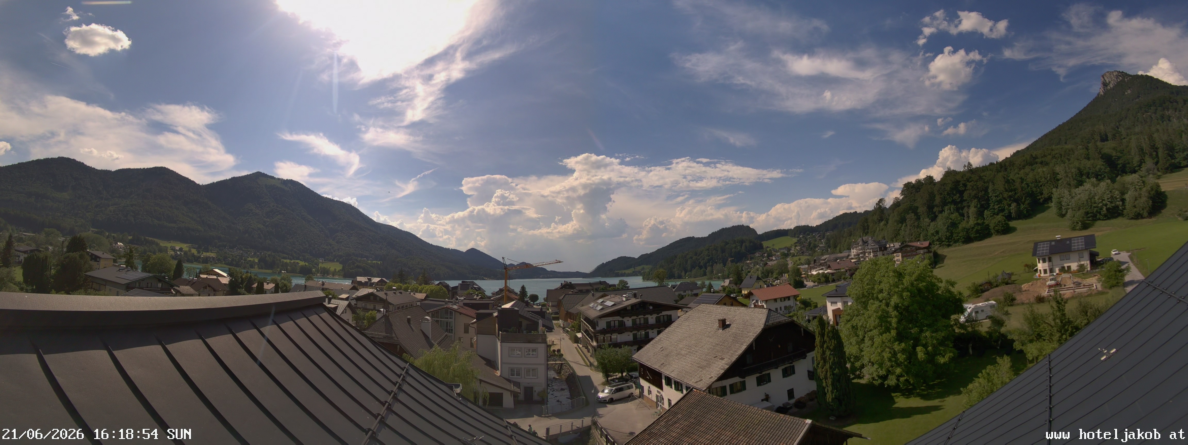 Archiv Foto Webcam Fuschlsee: Hotel Jakob