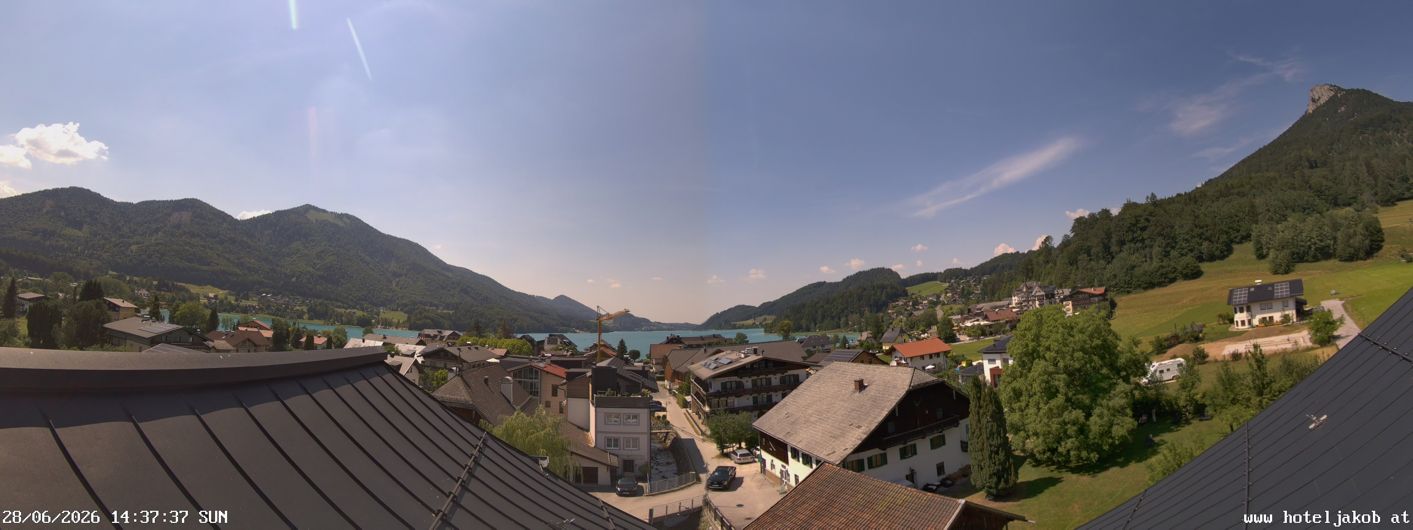 Archiv Foto Webcam Fuschlsee: Hotel Jakob