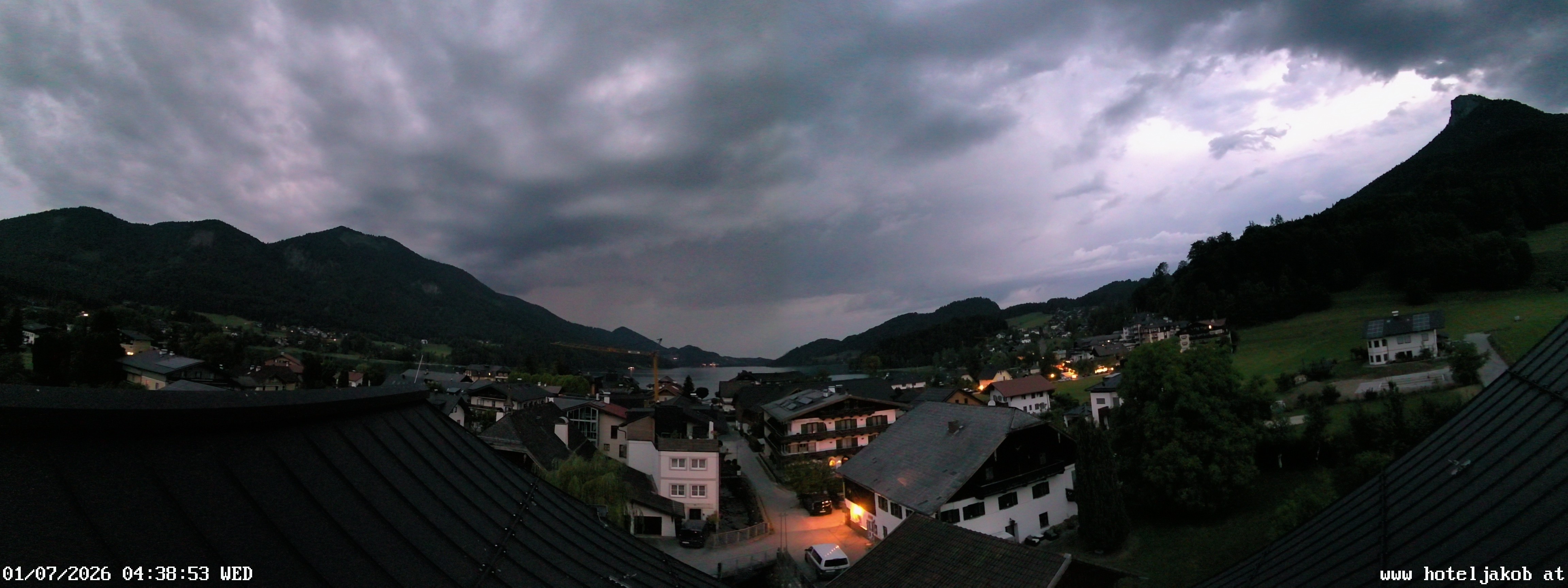 Archived image Webcam View Fuschlsee from Hotel Jakob