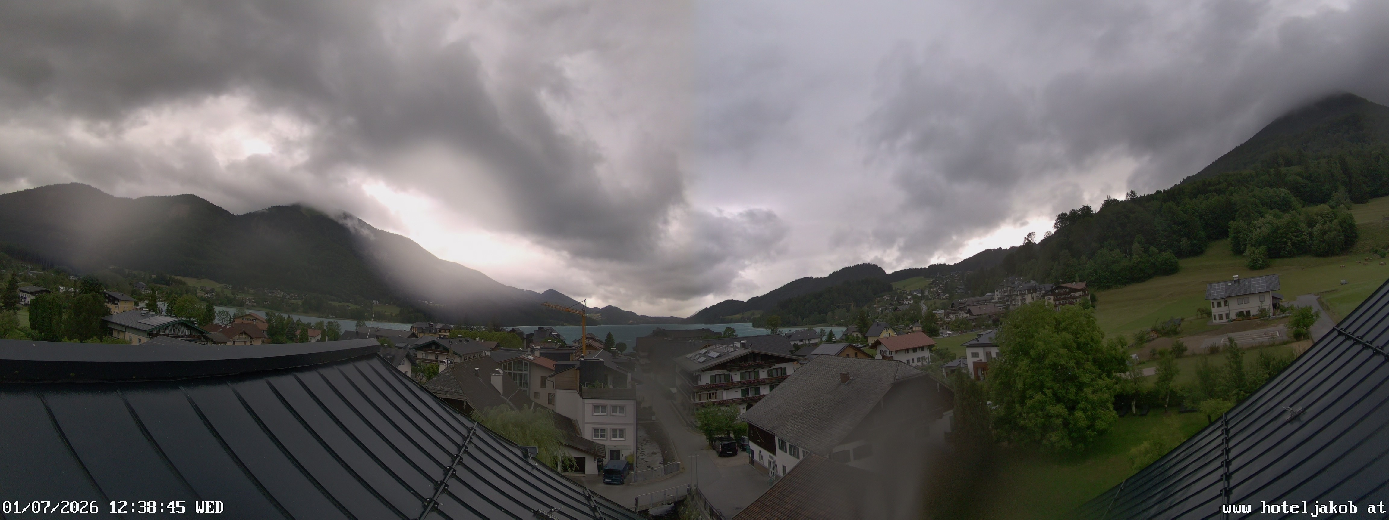 Archived image Webcam View Fuschlsee from Hotel Jakob