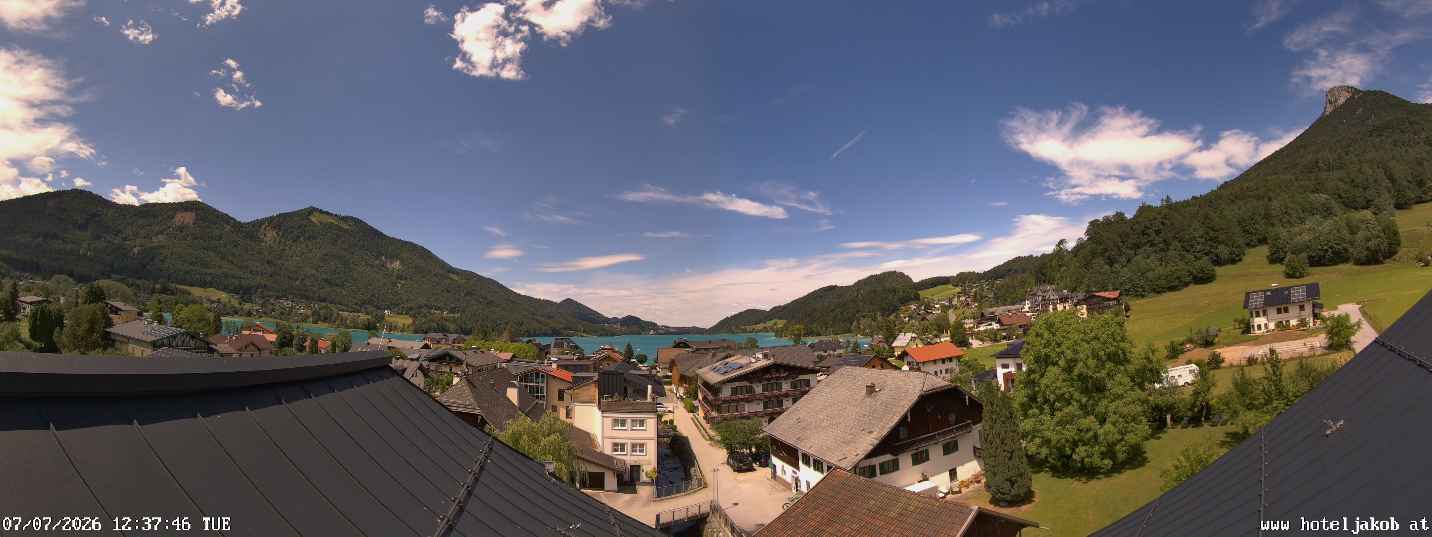 Archiv Foto Webcam Fuschlsee: Hotel Jakob
