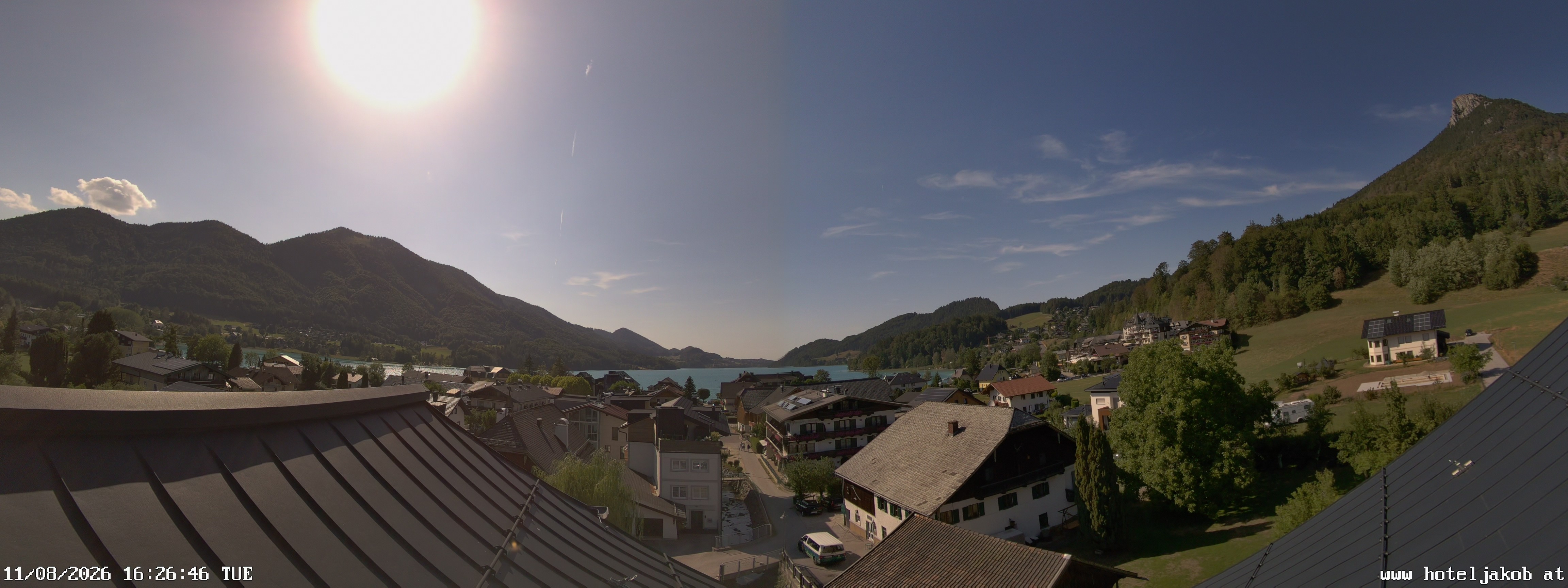 Archiv Foto Webcam Fuschlsee: Hotel Jakob