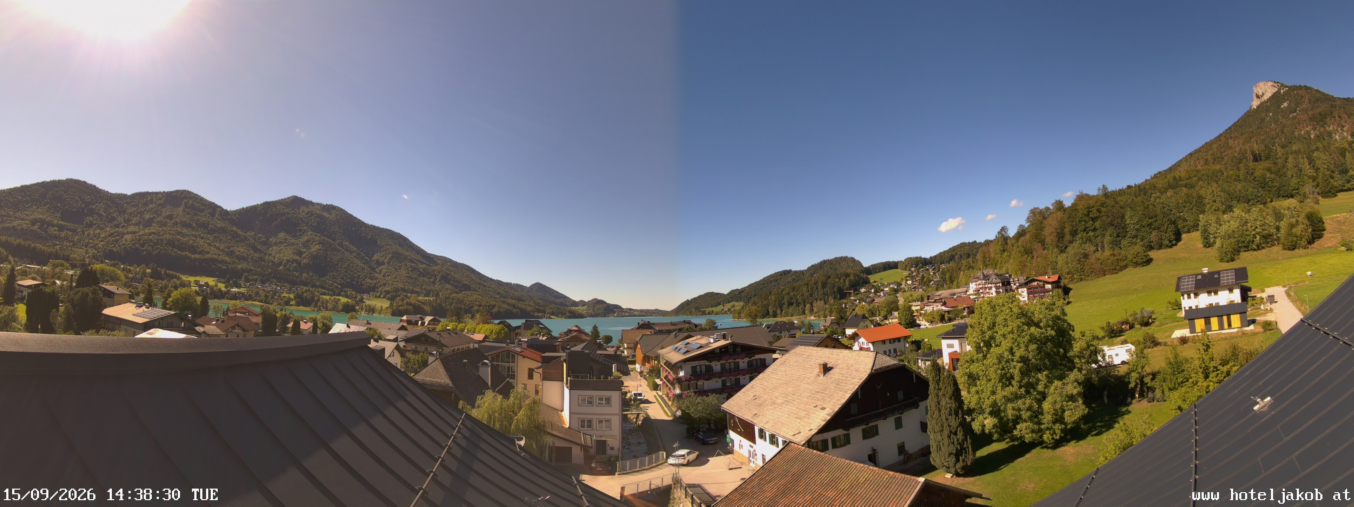 Archiv Foto Webcam Fuschlsee: Hotel Jakob