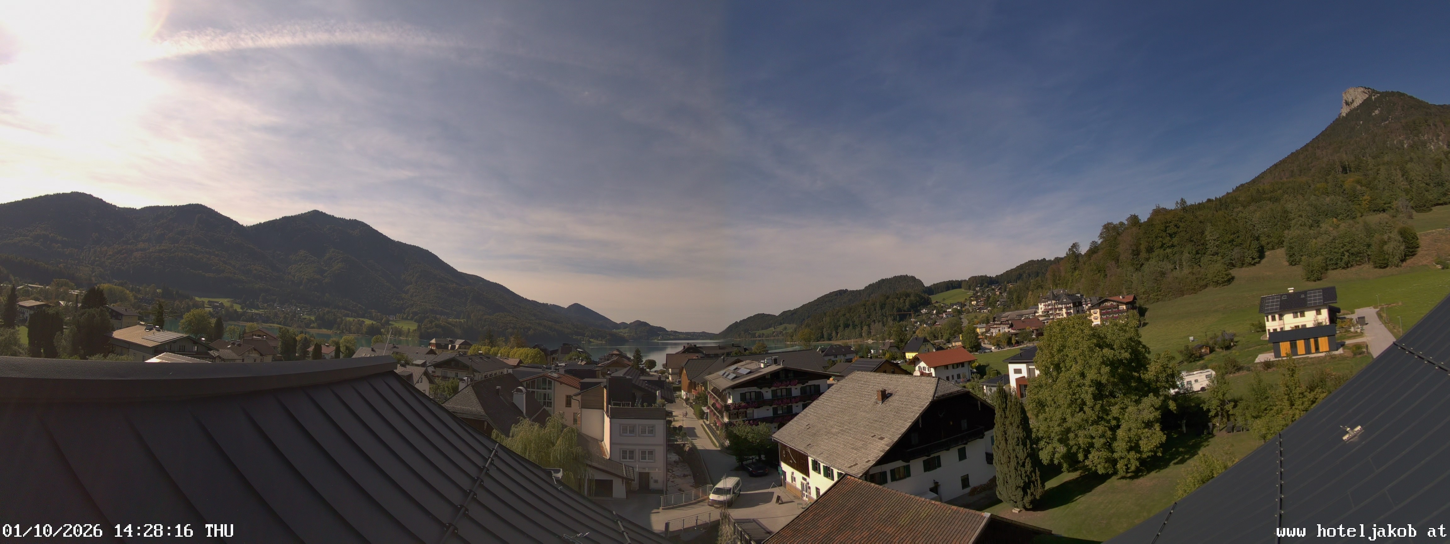 Archiv Foto Webcam Fuschlsee: Hotel Jakob