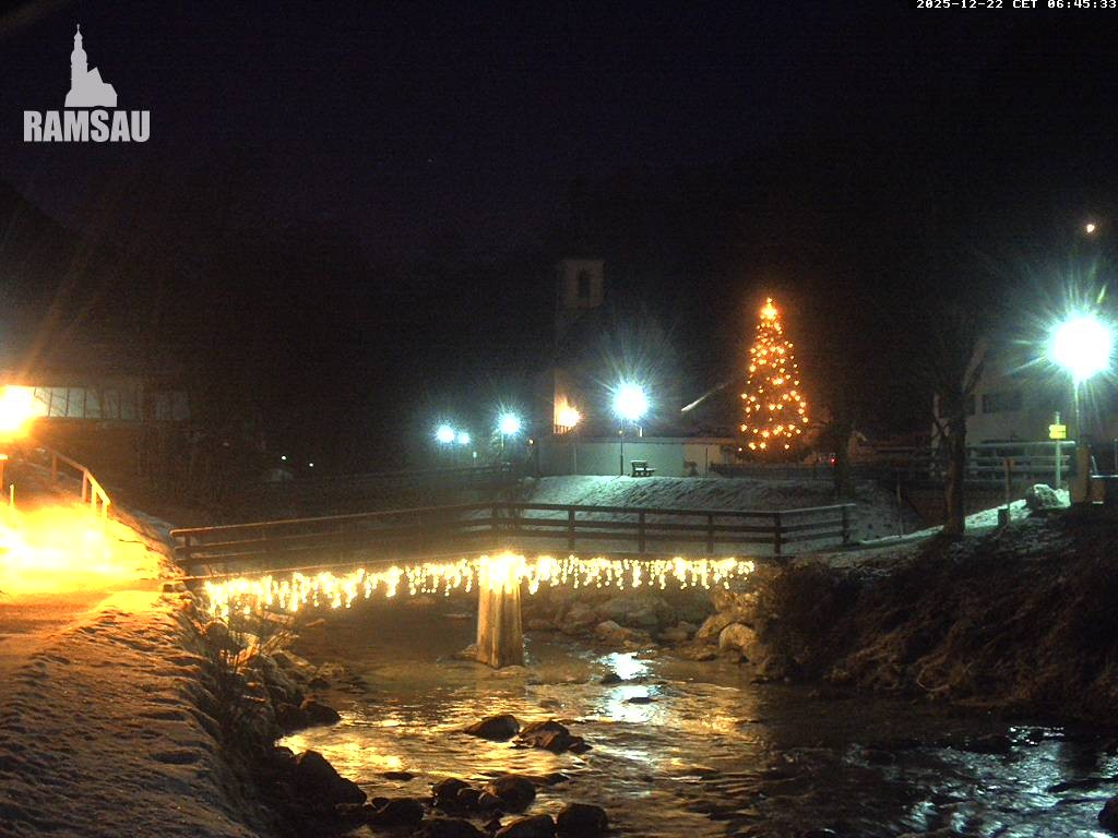 Archiv Foto Webcam Malerwinkel in Ramsau bei Berchtesgaden - Ortskirche St. Sebastian