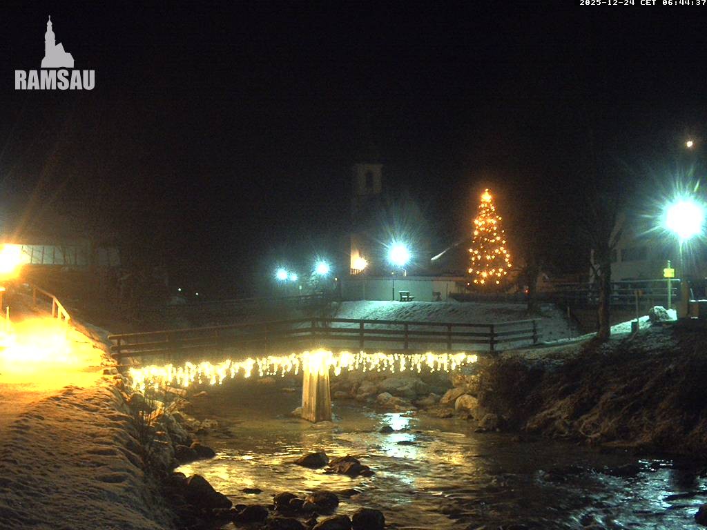 Archiv Foto Webcam Malerwinkel in Ramsau bei Berchtesgaden - Ortskirche St. Sebastian