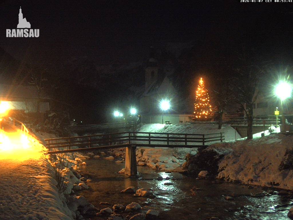 Archived image Webcam Ramsau - Berchtesgaden - St. Sebastian Church