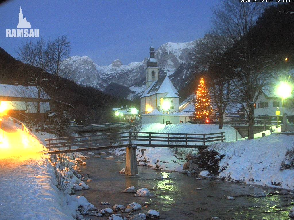 Archived image Webcam Ramsau - Berchtesgaden - St. Sebastian Church