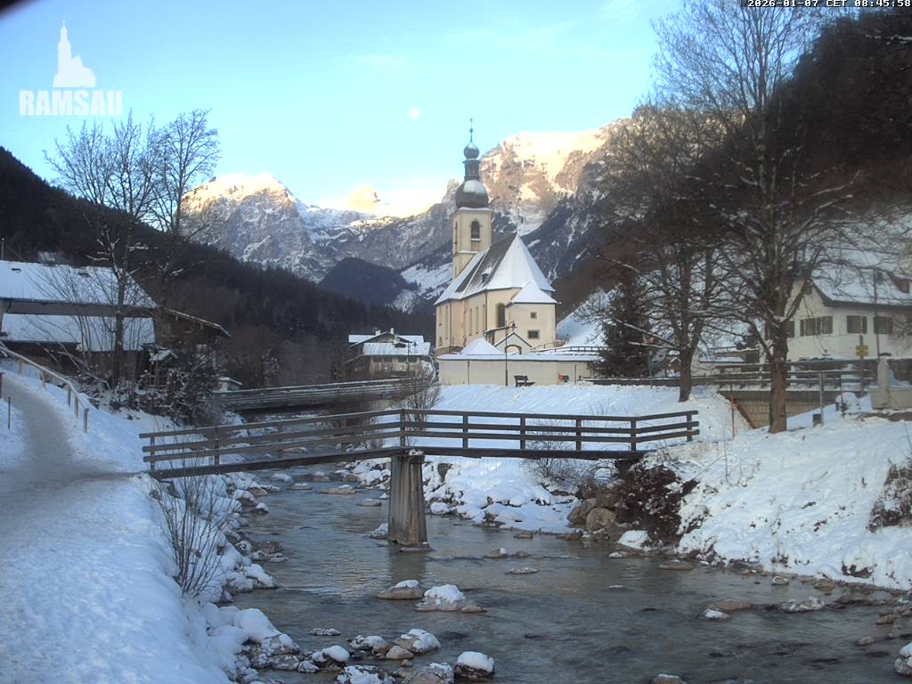 Archived image Webcam Ramsau - Berchtesgaden - St. Sebastian Church
