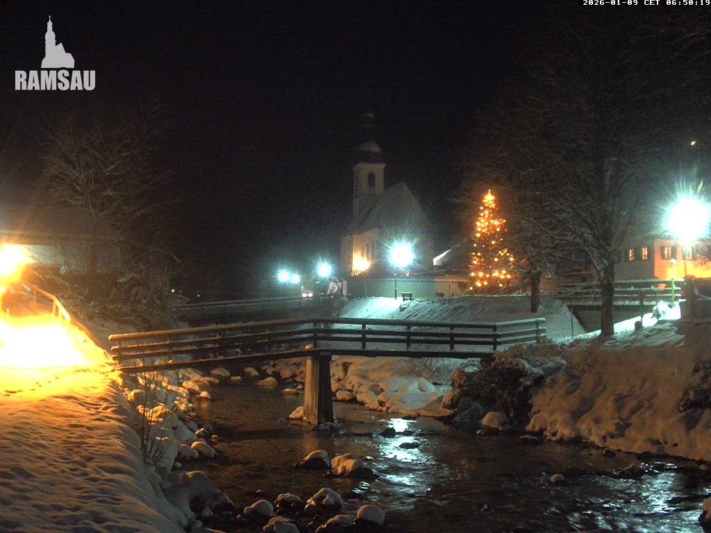 Archived image Webcam Ramsau - Berchtesgaden - St. Sebastian Church