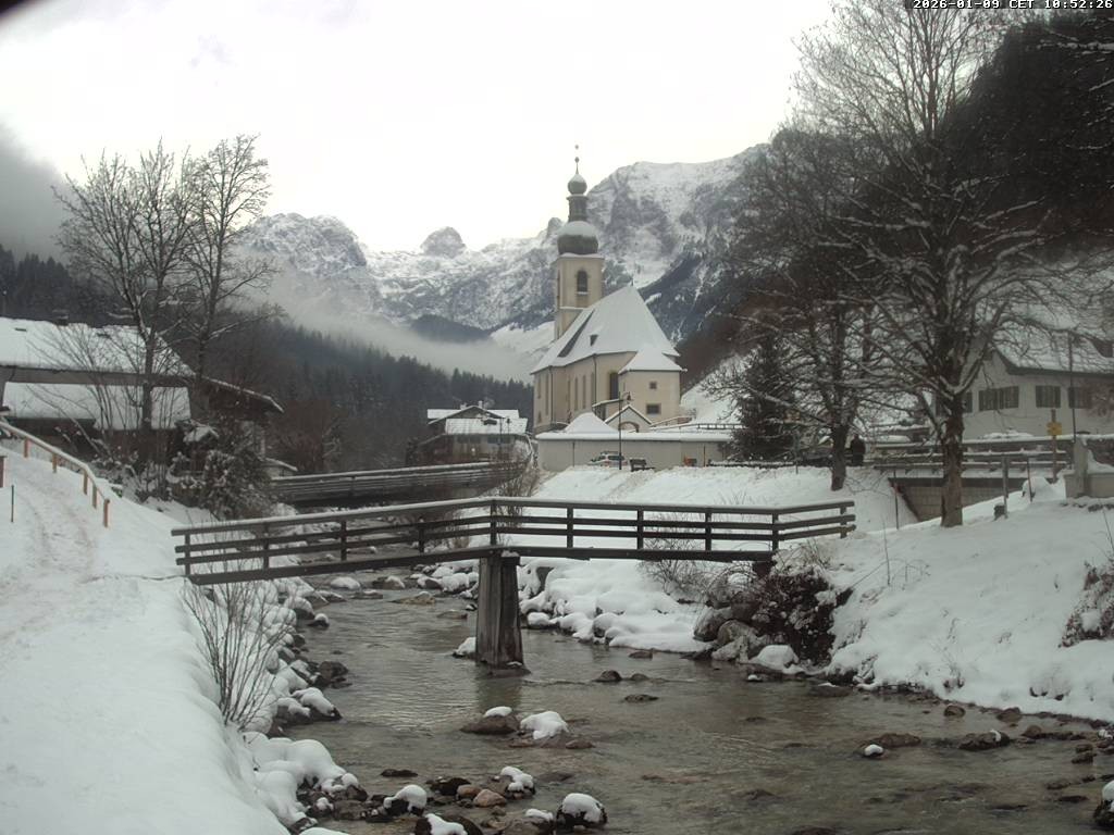 Archived image Webcam Ramsau - Berchtesgaden - St. Sebastian Church
