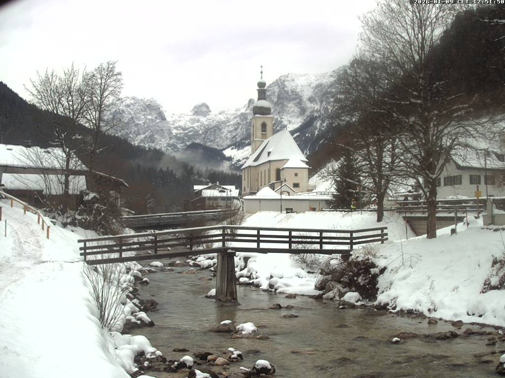 Archived image Webcam Ramsau - Berchtesgaden - St. Sebastian Church