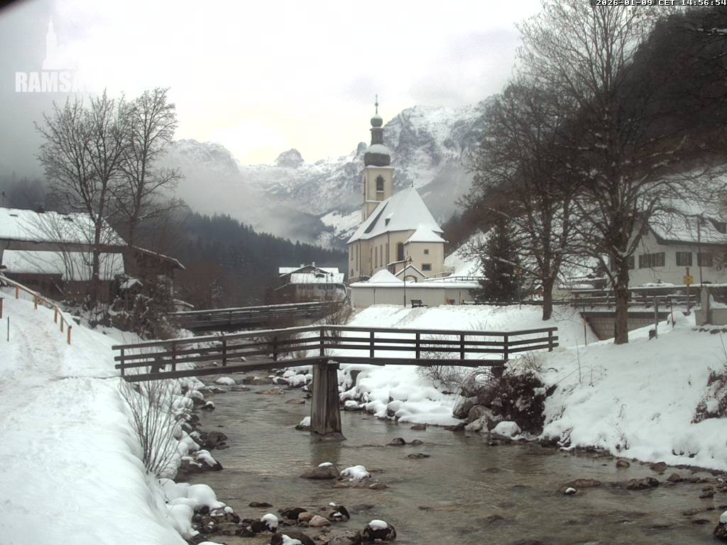 Archived image Webcam Ramsau - Berchtesgaden - St. Sebastian Church