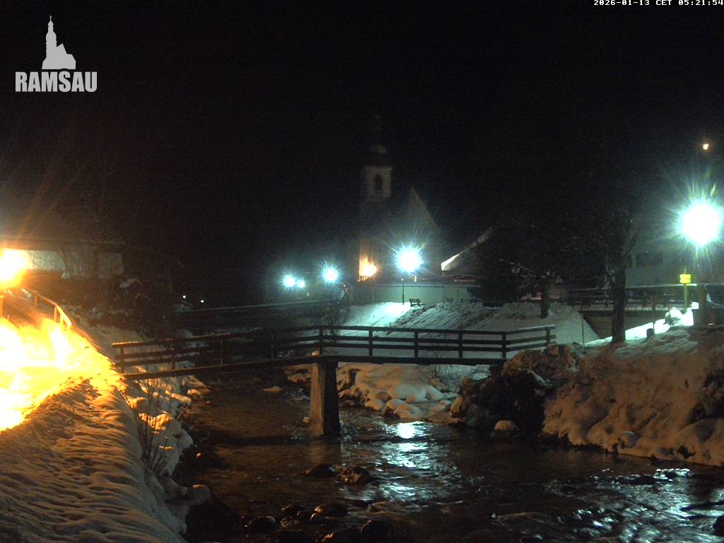 Archived image Webcam Ramsau - Berchtesgaden - St. Sebastian Church