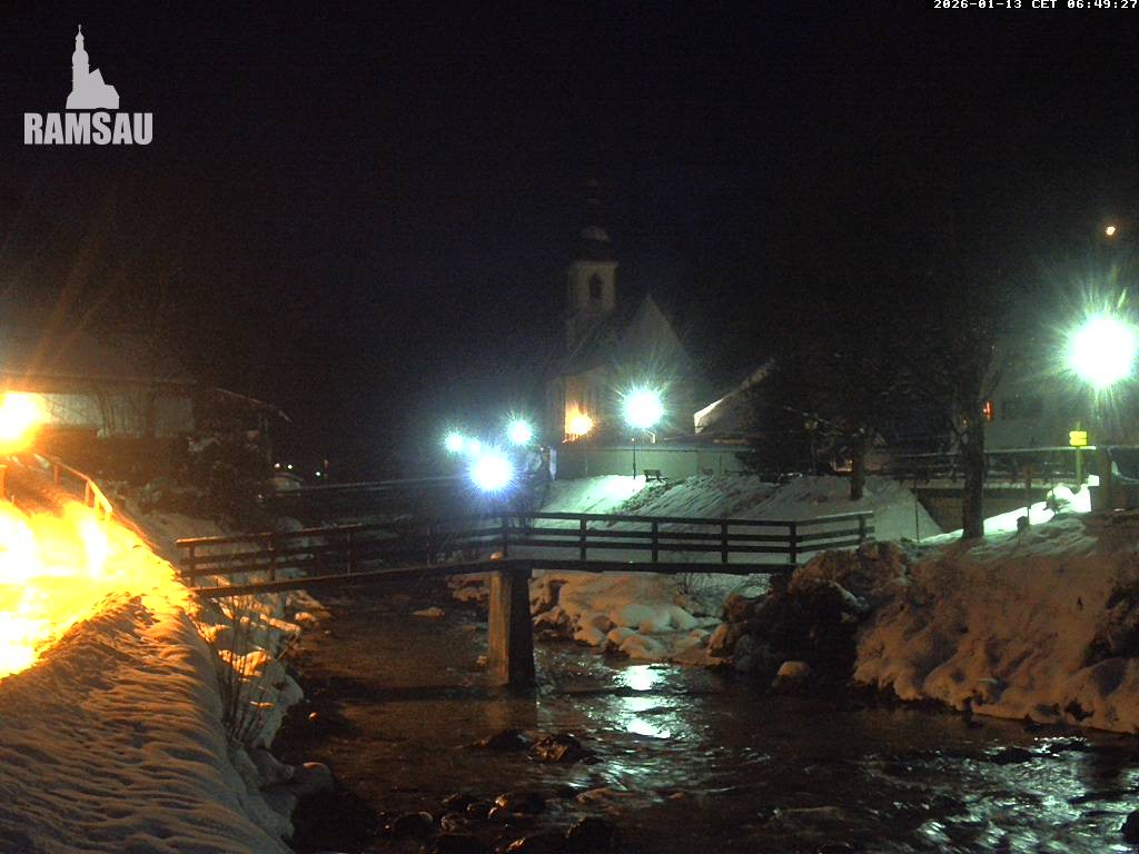 Archived image Webcam Ramsau - Berchtesgaden - St. Sebastian Church