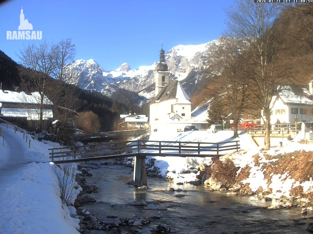 Archived image Webcam Ramsau - Berchtesgaden - St. Sebastian Church