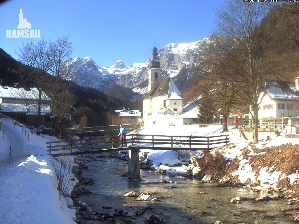 Archived image Webcam Ramsau - Berchtesgaden - St. Sebastian Church