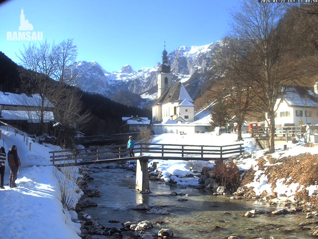 Archived image Webcam Ramsau - Berchtesgaden - St. Sebastian Church