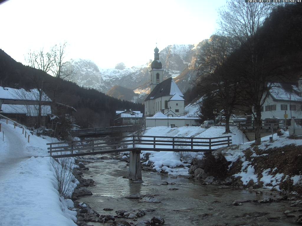 Archived image Webcam Ramsau - Berchtesgaden - St. Sebastian Church