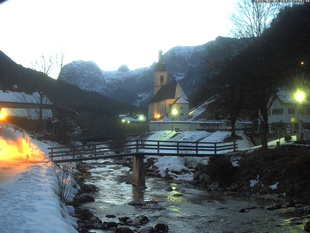 Archived image Webcam Ramsau - Berchtesgaden - St. Sebastian Church