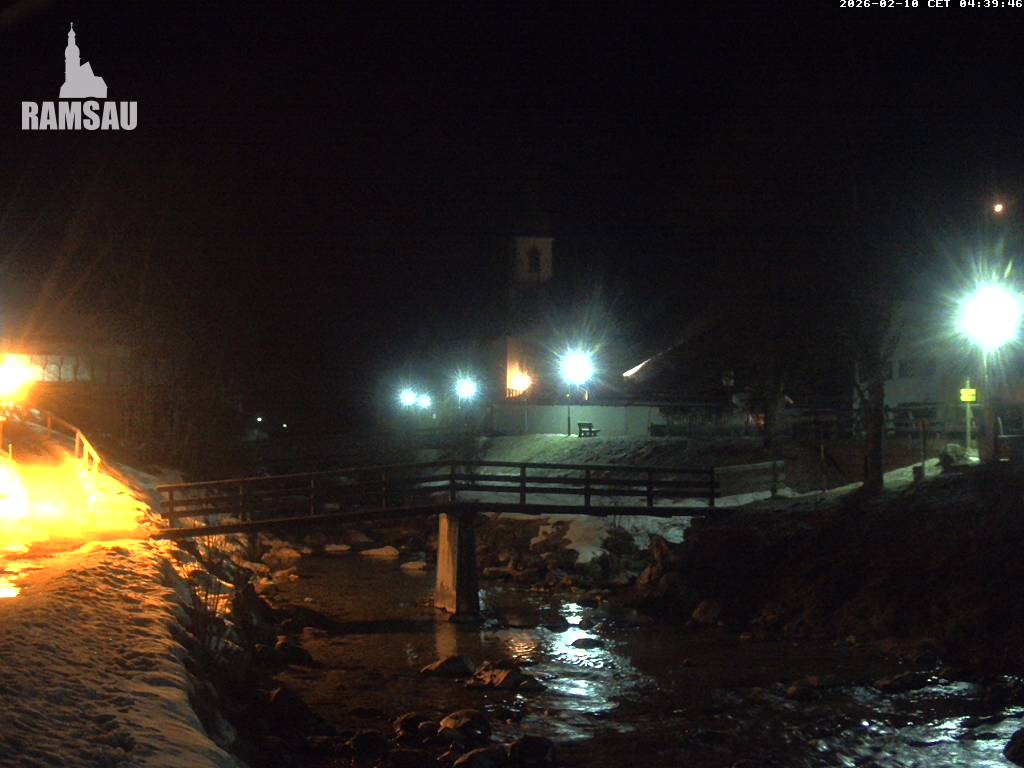 Archiv Foto Webcam Malerwinkel in Ramsau bei Berchtesgaden - Ortskirche St. Sebastian