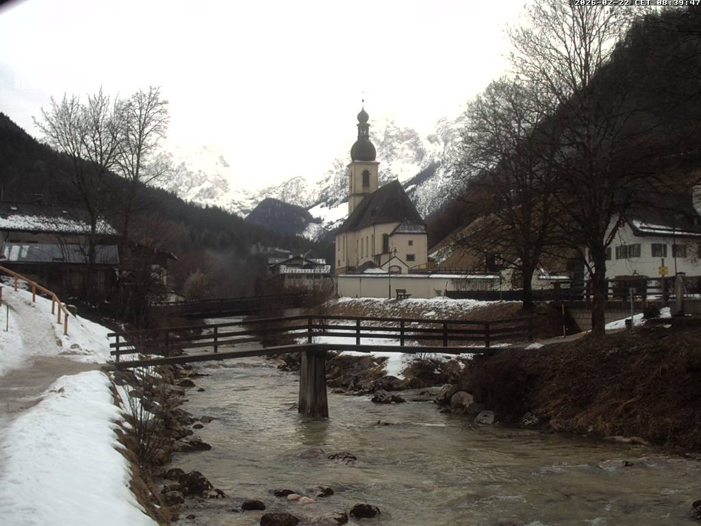 Archived image Webcam Ramsau - Berchtesgaden - St. Sebastian Church