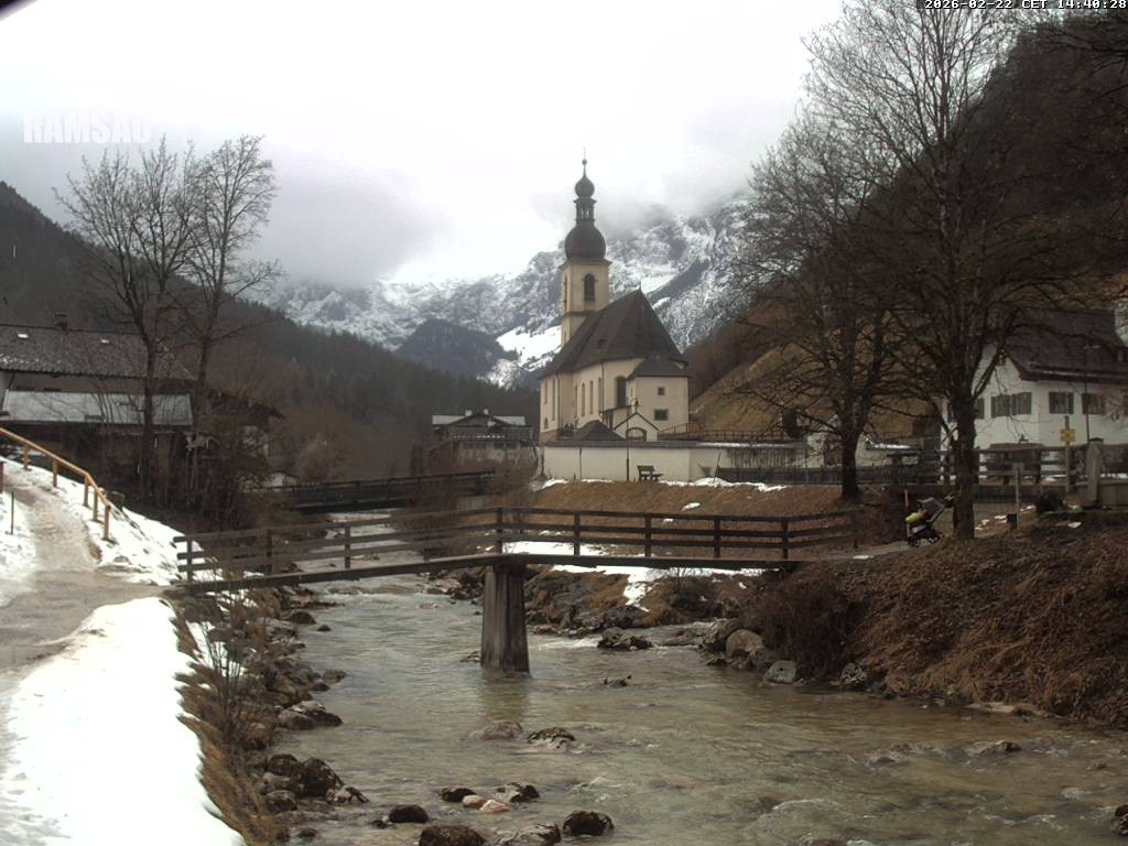 Archived image Webcam Ramsau - Berchtesgaden - St. Sebastian Church