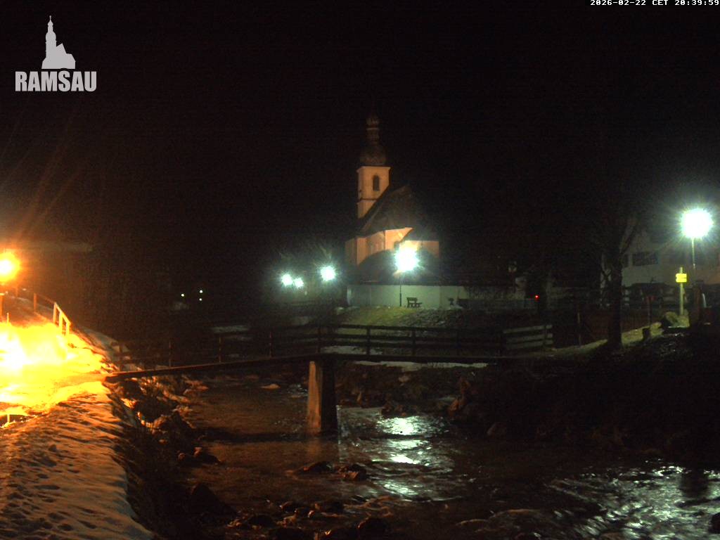 Archived image Webcam Ramsau - Berchtesgaden - St. Sebastian Church