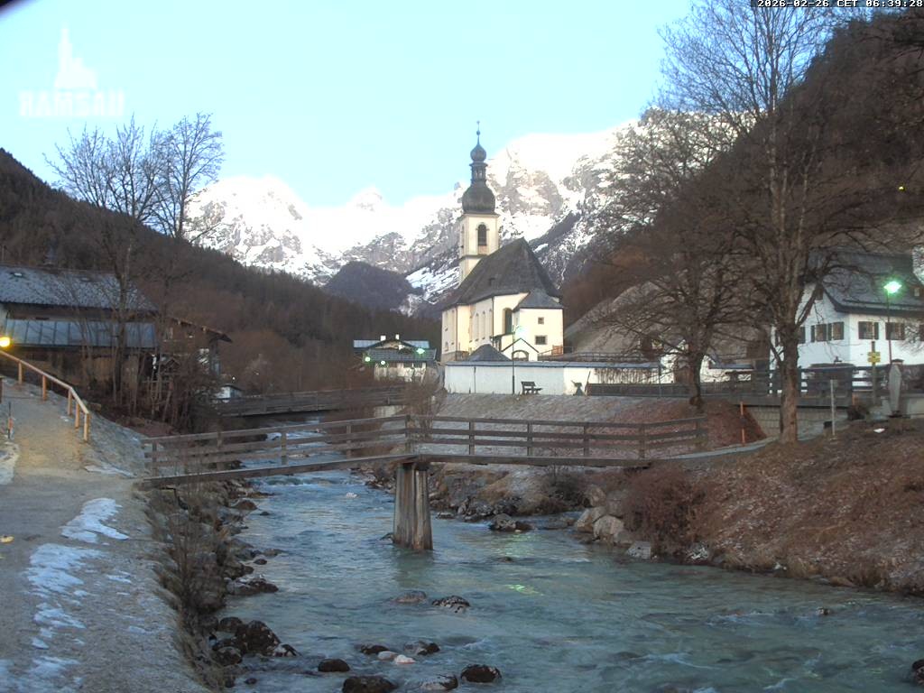 Archived image Webcam Ramsau - Berchtesgaden - St. Sebastian Church