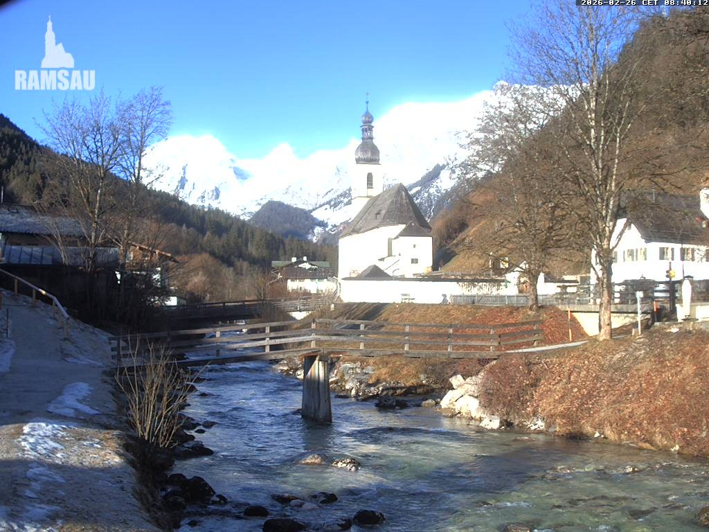 Archived image Webcam Ramsau - Berchtesgaden - St. Sebastian Church