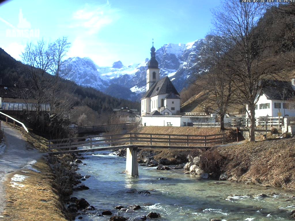 Archived image Webcam Ramsau - Berchtesgaden - St. Sebastian Church