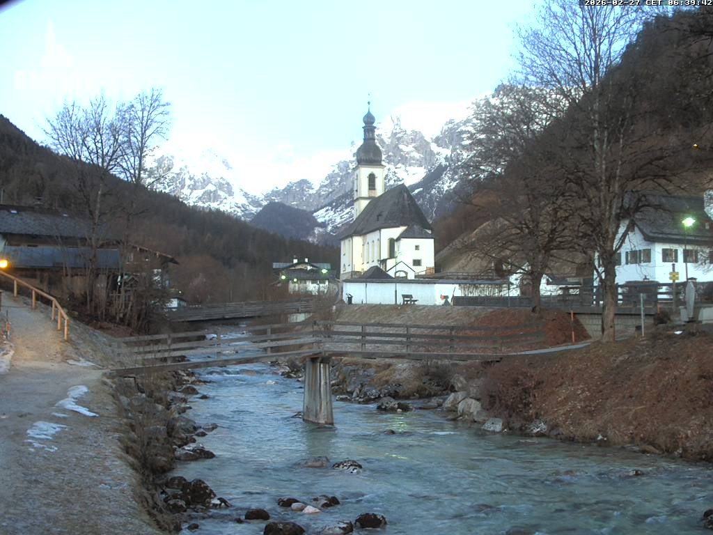 Archived image Webcam Ramsau - Berchtesgaden - St. Sebastian Church